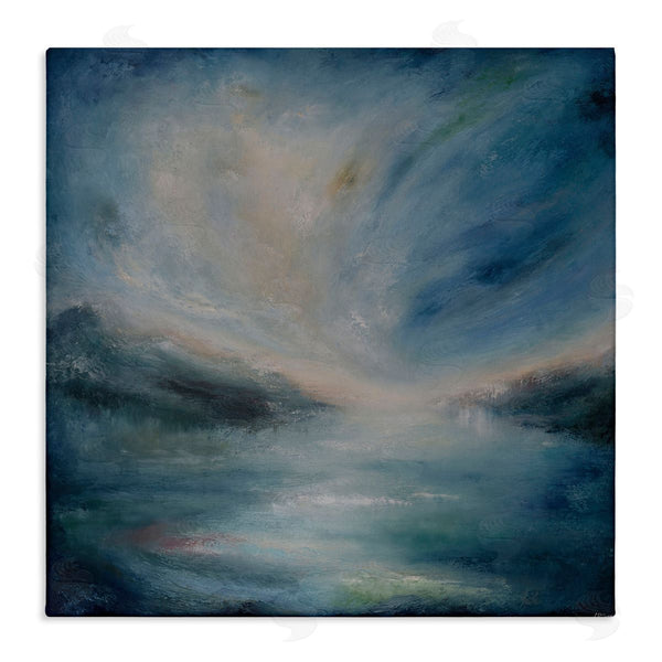 stupell industries Lydia Orange | Blue Hour Abstract Landscape