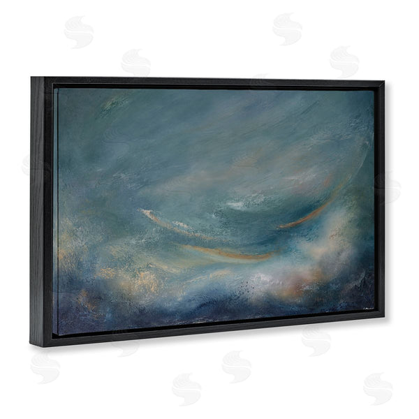 Stupell Industries Lydia Orange | Dark Storm Clouds Abstract Wall Art