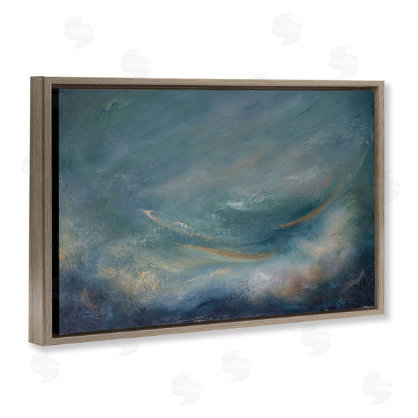 Stupell Industries Lydia Orange | Dark Storm Clouds Abstract Wall Art