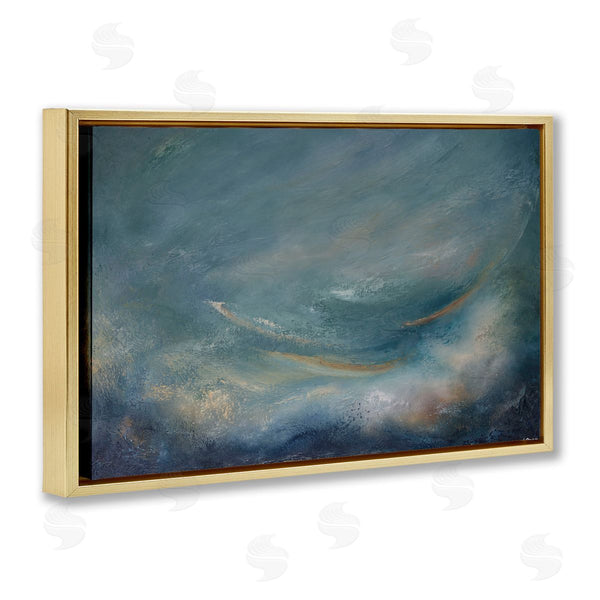 Stupell Industries Lydia Orange | Dark Storm Clouds Abstract Wall Art
