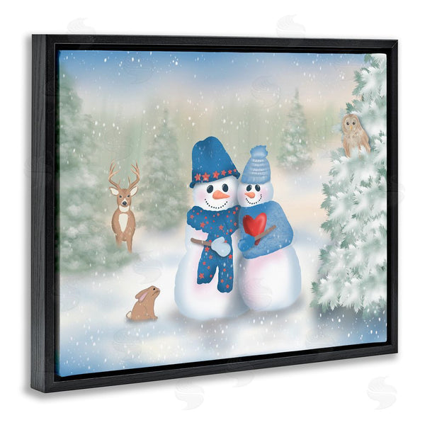 Stupell Industries Lynn Kellan | Snow In Love Snowman Couple