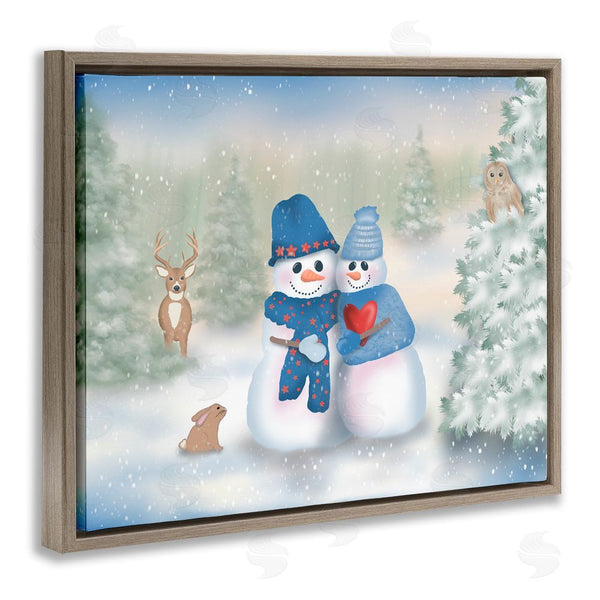 Stupell Industries Lynn Kellan | Snow In Love Snowman Couple