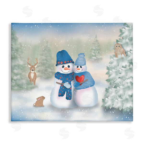 stupell industries Lynn Kellan | Snow In Love Snowman Couple
