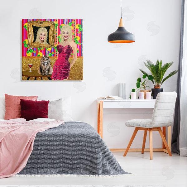 Stupell Industries Lynnda Rakos | Famous Country Singer Blonde Playful Dolly Abstract Pattern Wall Art