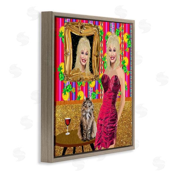 Stupell Industries Lynnda Rakos | Famous Country Singer Blonde Playful Dolly Abstract Pattern Wall Art