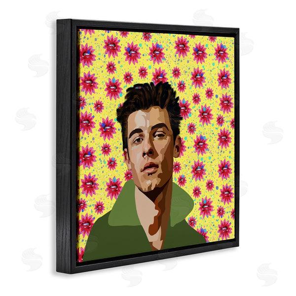 Stupell Industries Lynnda Rakos | Groovy Yellow Floral Pattern Modern Mendes Portrait Wall Art
