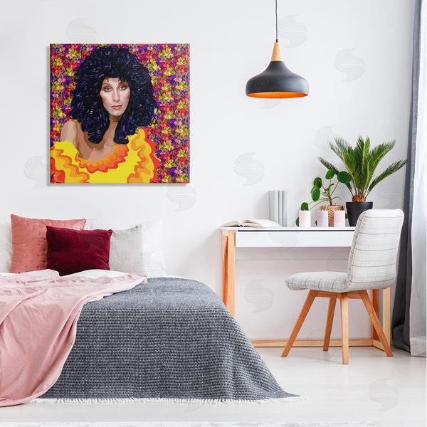 Stupell Industries Lynnda Rakos | Modern Fashion Singer Icon Floral Petal Pattern Background Wall Art