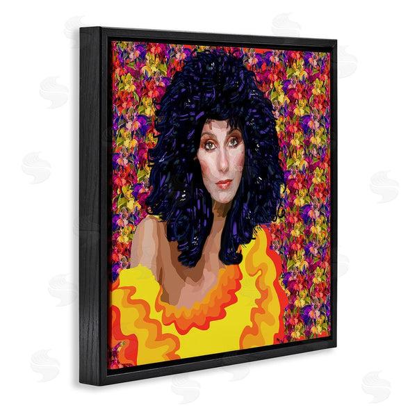 Stupell Industries Lynnda Rakos | Modern Fashion Singer Icon Floral Petal Pattern Background Wall Art