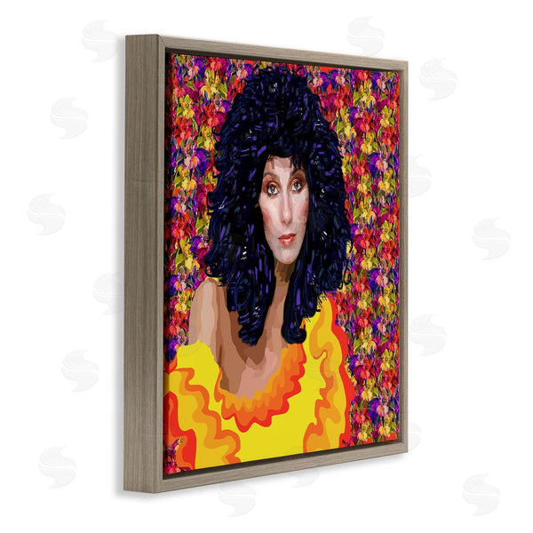 Stupell Industries Lynnda Rakos | Modern Fashion Singer Icon Floral Petal Pattern Background Wall Art