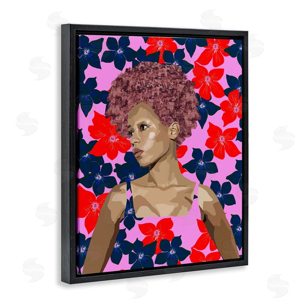 Stupell Industries Lynnda Rakos | Modern Vivid Flower Pattern Woman Wall Art