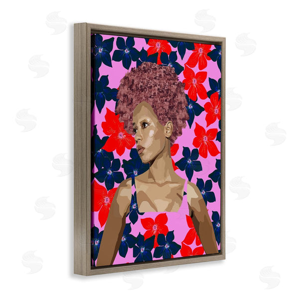 Stupell Industries Lynnda Rakos | Modern Vivid Flower Pattern Woman Wall Art