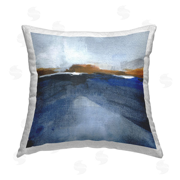 Stupell Industries M. Gloria Hunter | Ocean Cliffs Impression Printed Throw Pillow