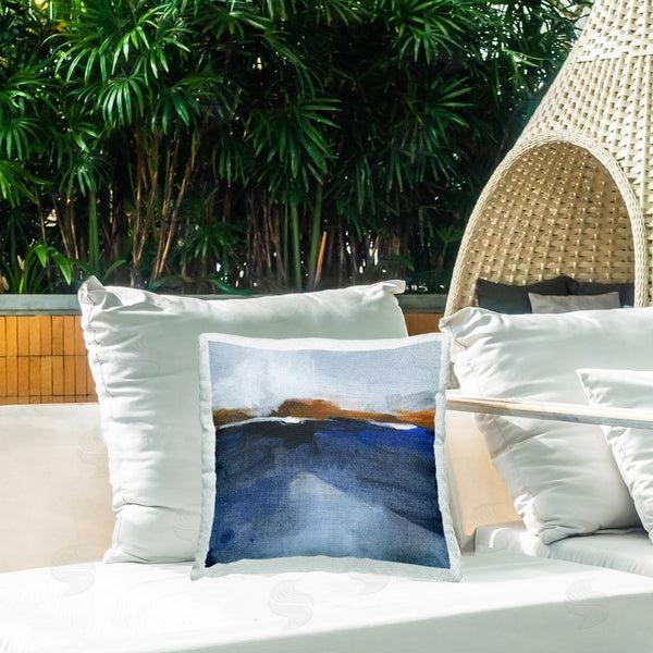 Stupell Industries M. Gloria Hunter | Ocean Cliffs Impression Printed Throw Pillow