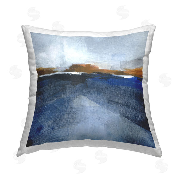 stupell industries M. Gloria Hunter | Ocean Cliffs Impression Printed Throw Pillow