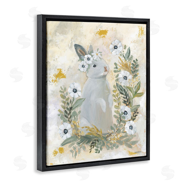 Stupell Industries Mackenzie Kissell | Bunny With White Blooms