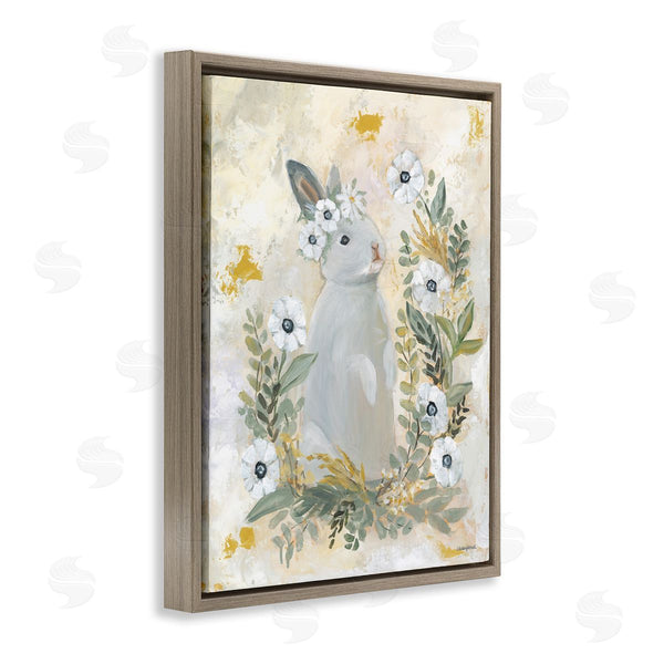 Stupell Industries Mackenzie Kissell | Bunny With White Blooms