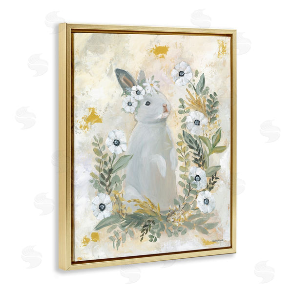 Stupell Industries Mackenzie Kissell | Bunny With White Blooms