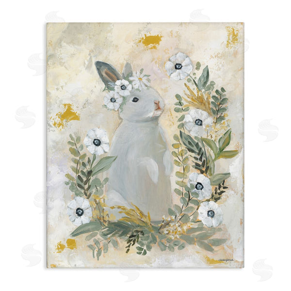 stupell industries Mackenzie Kissell | Bunny with White Blooms