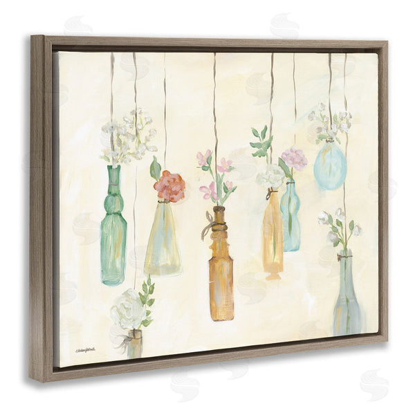 Stupell Industries Mackenzie Kissell | Hanging Floral Bottles