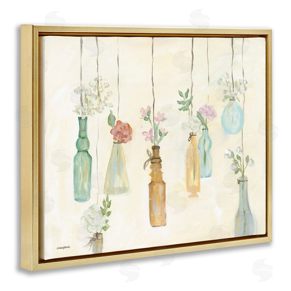 Stupell Industries Mackenzie Kissell | Hanging Floral Bottles
