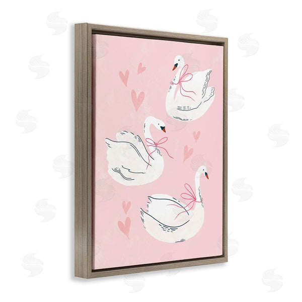 Stupell Industries Macu Barreto | Pastel Ribbons On Swans Wall Art