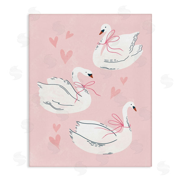 stupell industries Macu Barreto | Pastel Ribbons on Swans Wall Art