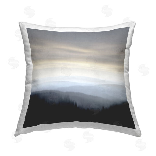 stupell industries Madeline Clark | Dark Forest Landscape Printed Throw Pillow