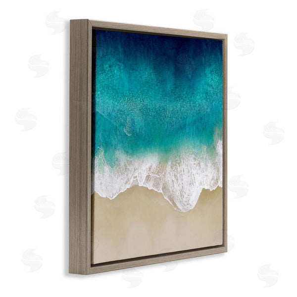 Stupell Industries Maggie Olsen | Aerial Tropical Blue Tide