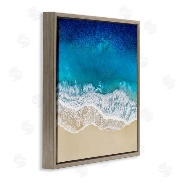 Stupell Industries Maggie Olsen | Birds Eye Beach Side Ocean