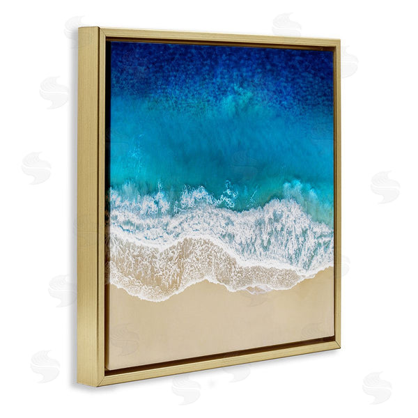 Stupell Industries Maggie Olsen | Birds Eye Beach Side Ocean