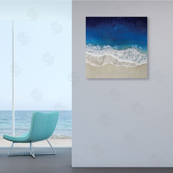 Stupell Industries Maggie Olsen | Clear Blue Ocean Tropical Beach Aerial View Wall Art