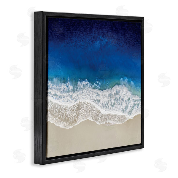 Stupell Industries Maggie Olsen | Clear Blue Ocean Tropical Beach Aerial View Wall Art