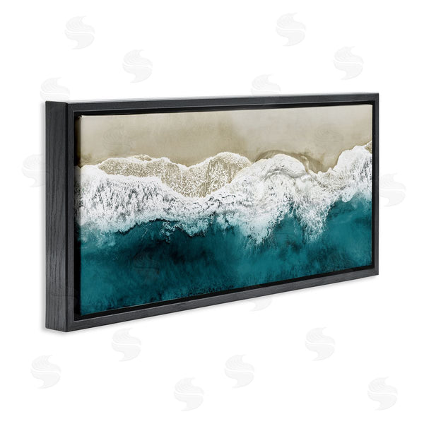 Stupell Industries Maggie Olsen | Foamy Beach Coast Deep Ocean Wall Art