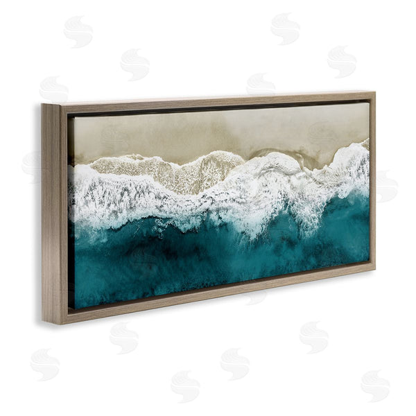 Stupell Industries Maggie Olsen | Foamy Beach Coast Deep Ocean Wall Art