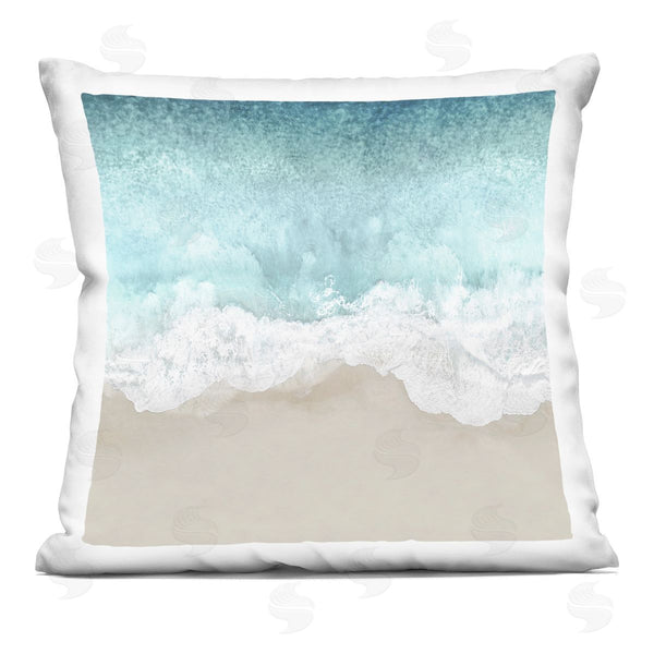 stupell industries Maggie Olsen | Sea Waves Crashing Beach Printed Throw Pillow