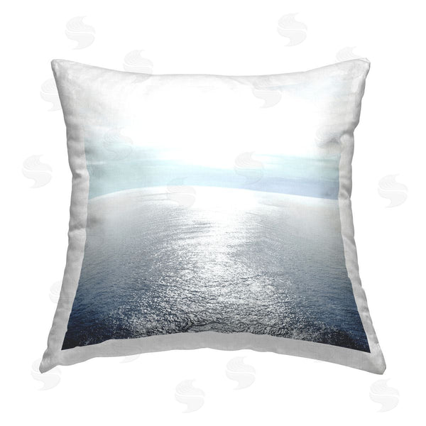 stupell industries Maggie Olsen | Sunlit Ocean Horizon Scenery Printed Throw Pillow