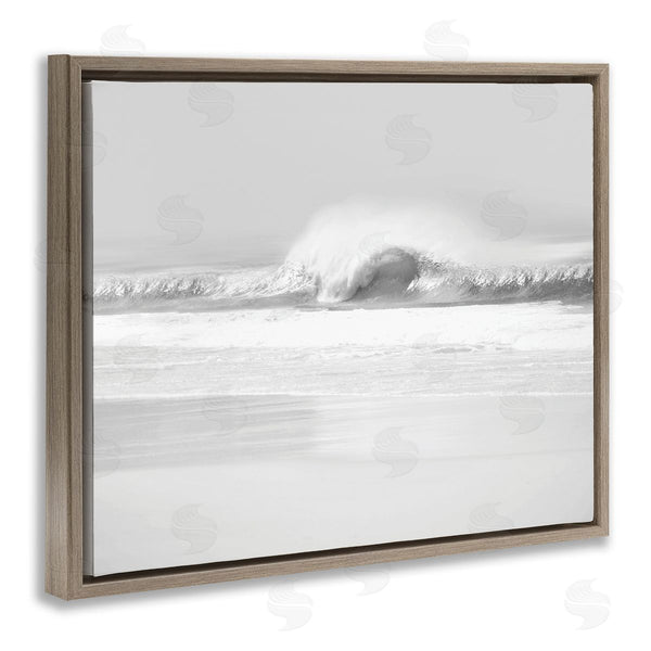 Stupell Industries Maggie Olsen | Waves Crashing Onto Beach Black And White Wall Art
