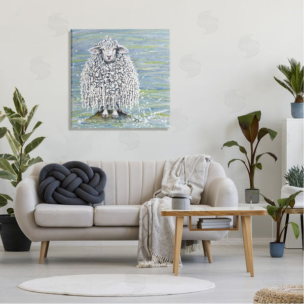 Stupell Industries Maggie Vandewalle | Abstract Sheep Modern Splatter Wall Art