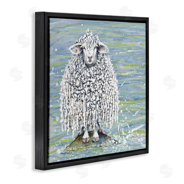 Stupell Industries Maggie Vandewalle | Abstract Sheep Modern Splatter Wall Art