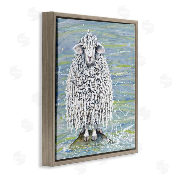 Stupell Industries Maggie Vandewalle | Abstract Sheep Modern Splatter Wall Art
