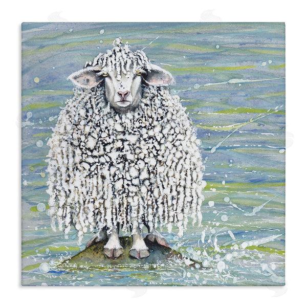 stupell industries Maggie Vandewalle | Abstract Sheep Modern Splatter Wall Art