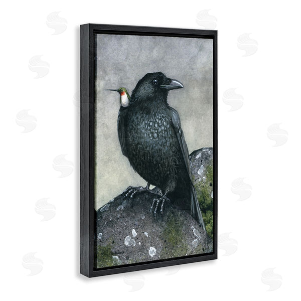Stupell Industries Maggie Vandewalle | Crow And Hummingbird Perched