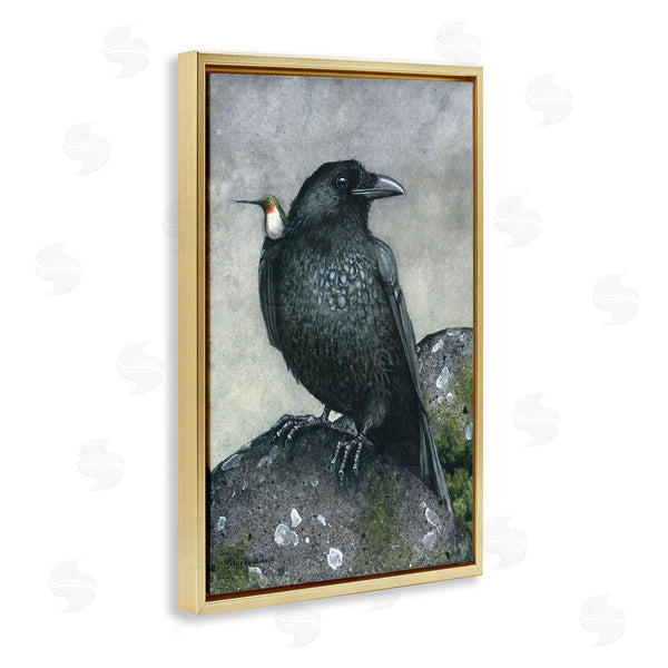 Stupell Industries Maggie Vandewalle | Crow And Hummingbird Perched