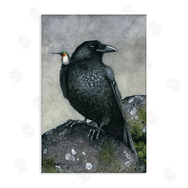 stupell industries Maggie Vandewalle | Crow and Hummingbird Perched