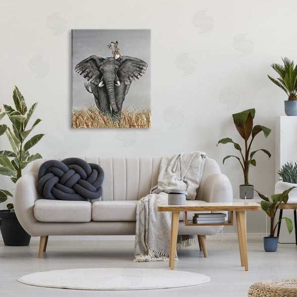 Stupell Industries Maggie Vandewalle | Elephant & Rabbit Landscape Wall Art