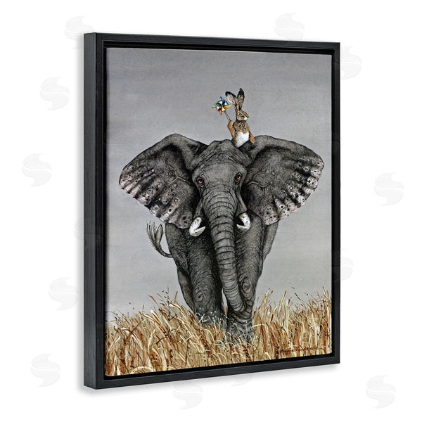 Stupell Industries Maggie Vandewalle | Elephant & Rabbit Landscape Wall Art