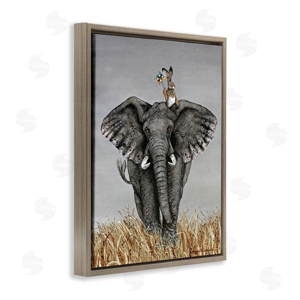 Stupell Industries Maggie Vandewalle | Elephant & Rabbit Landscape Wall Art