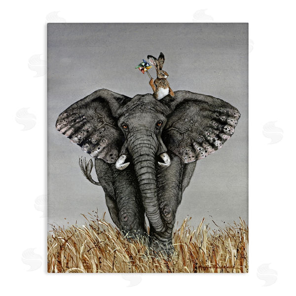 stupell industries Maggie Vandewalle | Elephant & Rabbit Landscape Wall Art