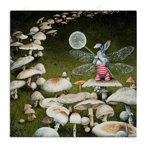 stupell industries Maggie Vandewalle | Fairy Bunny on Mushroom