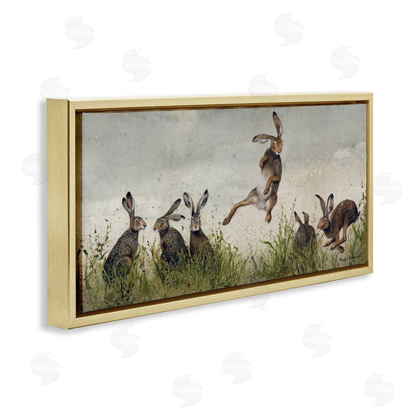 Stupell Industries Maggie Vandewalle | Jumping Hares In Wild Wall Art